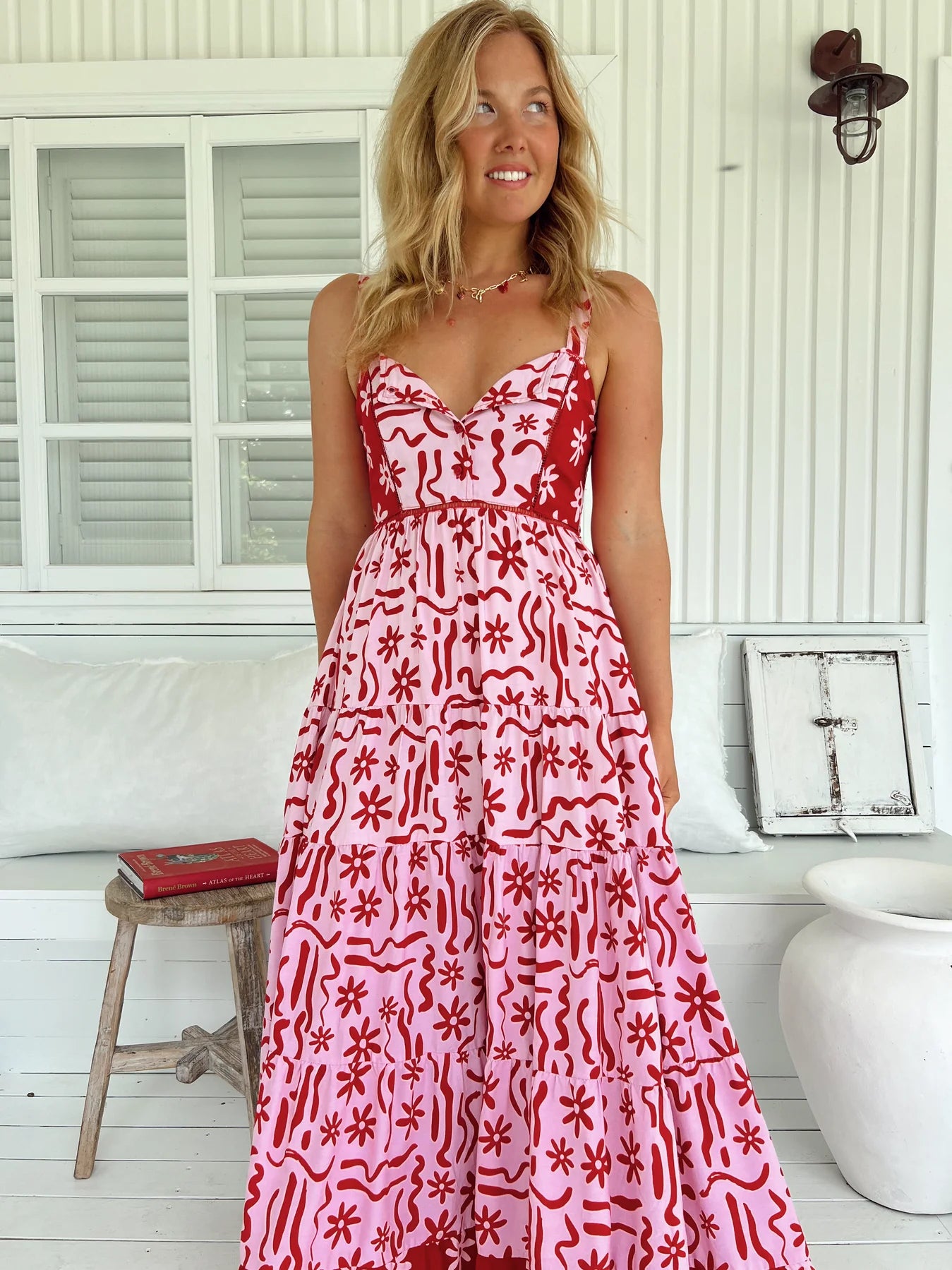 Bea Maxi Dress - Strawberry Spritz Print