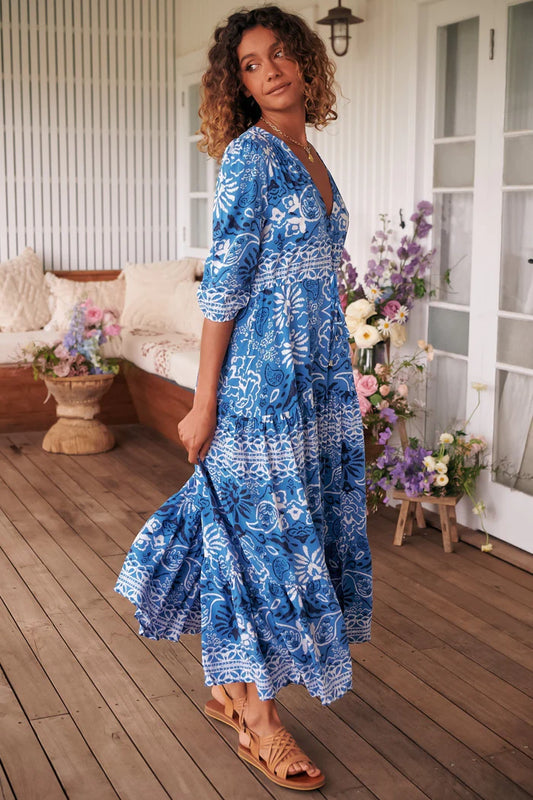 Tessa Maxi Dress - Azula Print