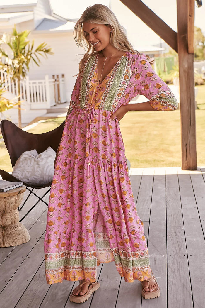 Tessa Maxi - Blushing Meadow Print