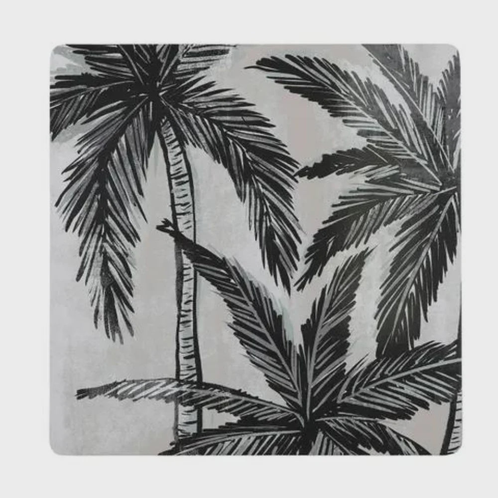 Cove Square Cork Placemat Set | Nat/Blk
