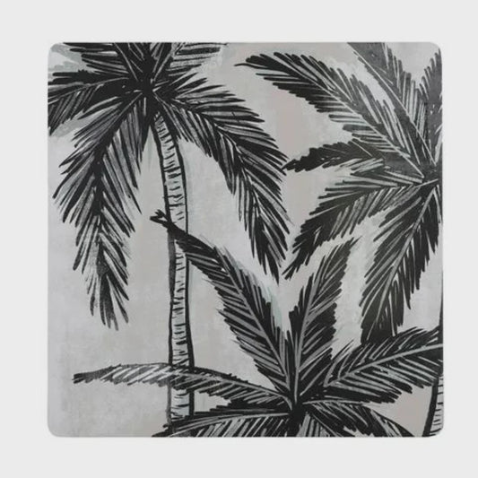 Cove Square Cork Placemat Set | Nat/Blk