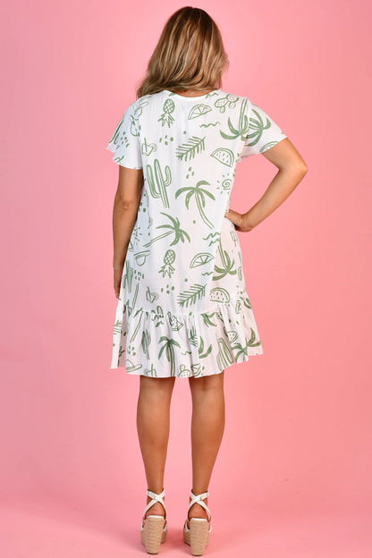 The Luna Mini Dress - Tropical Fiesta