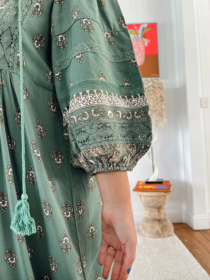 Meadow Maxi Dress - Viridian Print