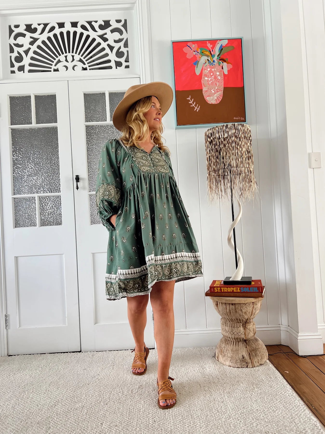 Adela Dress - Viridian Print