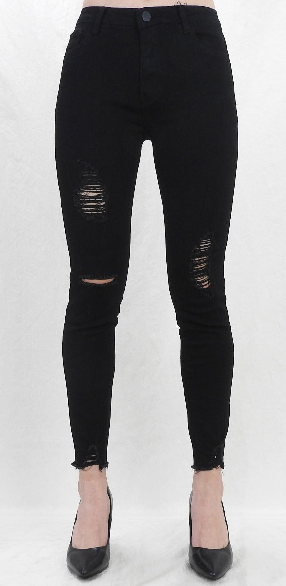 Sarasota Ripped Skinny Jean - Black