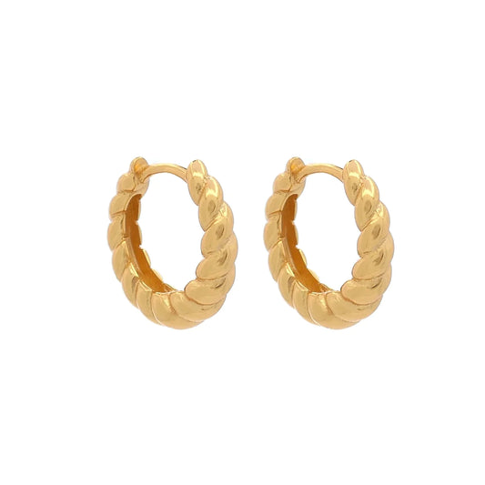 Indulge in luxurious elegance with Cleo Croissant Hoops Gold. These hoops are not only stylish and trendy, but also suitable for sensitive skin thanks to their hypoallergenic and nickel-free design. You can wear them worry-free knowing they are also non tarnish, making them a long-lasting addition to your jewellery collection.