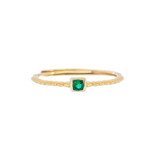 Introducing The Emerald Eye Ring Gold, the perfect accessory for sensitive skin. Hypoallergenic and nickel-free, this non-tarnish ring is adjustable for a perfect fit. Feel confident and stylish with this stunning piece!