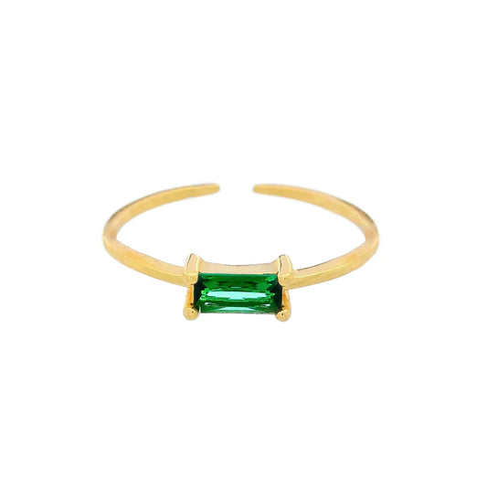 Experience the luxury and elegance of our Emerald Stone Ring. Made with hypoallergenic and nickel-free material, it's suitable for even the most sensitive skin. Say goodbye to tarnishing, and enjoy an adjustable ring size for the perfect fit. Elevate your style and confidence with this stunning piece!