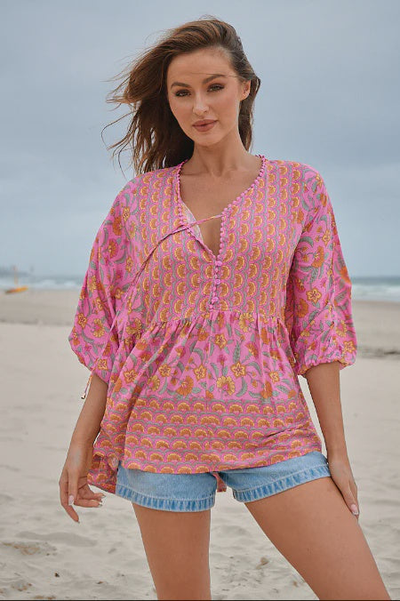 Chloe Top -  Rosewater Print