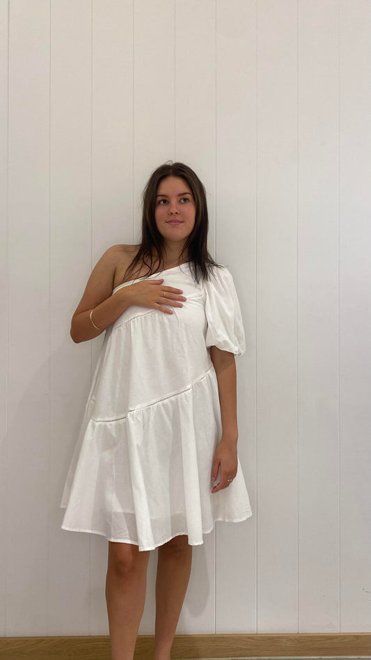 Zinna Mini Dress White