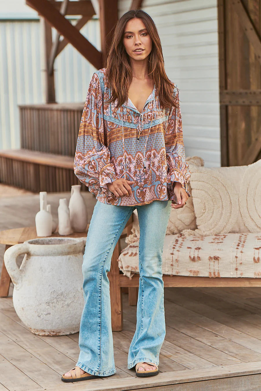 Elsa Blouse - Grey Odessa