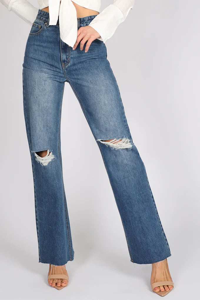 Indigo Ripped Jeans