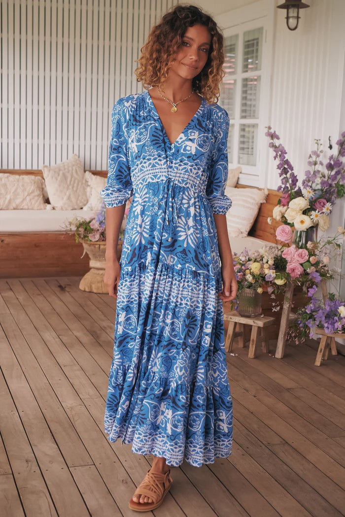Tessa Maxi Dress - Azula Print